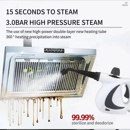 Power Clean | Handheld Steam Cleaner with Rapid Heat-Up & 4 Attachments | Versatile Cleaning for Home and Car 5