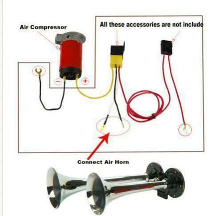 Power Horns | 150 DB Dual Trumpet Air Horn with Compressor | Loud Sound for Trucks and Vehicles 5