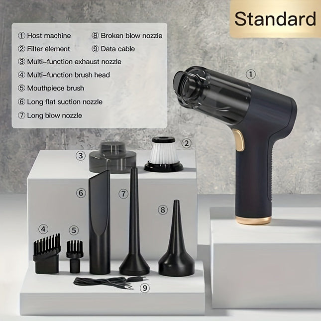 Powerful Cordless Handheld Car Vacuum Cleaner with 5000 PA Suction | Compact Design for Deep Cleaning 1
