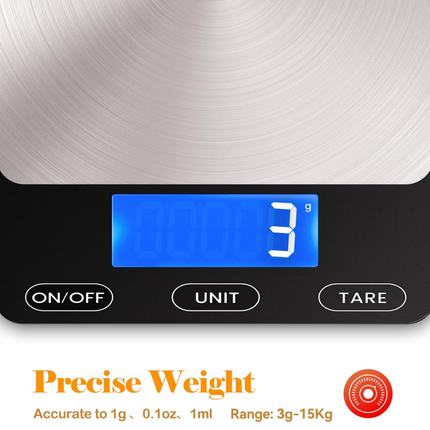 PrecisionPro | Digital Kitchen Scale with High Accuracy & Rechargeable Design | Sleek Stainless Steel for Effortless Cooking 6