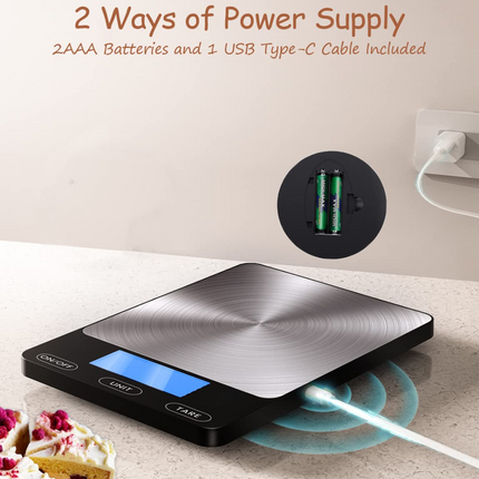 PrecisionPro | Digital Kitchen Scale with High Accuracy & Rechargeable Design | Sleek Stainless Steel for Effortless Cooking 7