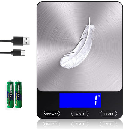 PrecisionPro | Digital Kitchen Scale with High Accuracy & Rechargeable Design | Sleek Stainless Steel for Effortless Cooking 8