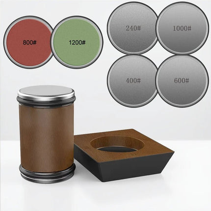 Precision Edge | Knife Sharpener Set with Rolling Diamond Grinder | Effortless Sharpening for Kitchen and Pocket Knives 6