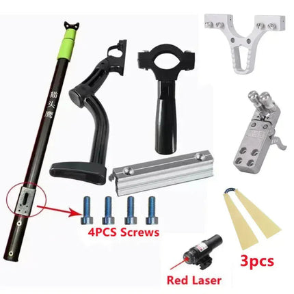 Precision Hunting Slingshot with Laser Sight & Ergonomic Grip | Durable Outdoor Tool for Accurate Target Practice 12