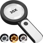 Precision Magnifying Glass | 30x Handheld Magnifier with LED Lighting for Detailed Observation 0