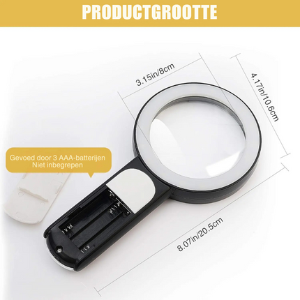 Precision Magnifying Glass | 30x Handheld Magnifier with LED Lighting for Detailed Observation 4