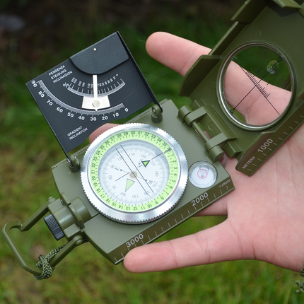 Precision Navigation Compass | Multi-Purpose Tool with Adjustable Sighting Lens | Durable & Waterproof for Outdoor Adventures 0