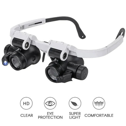 Precision Vision | LED Magnifying Glasses with 8x, 15x, 23x Magnification | Hands-Free Design for Detailed Work 3