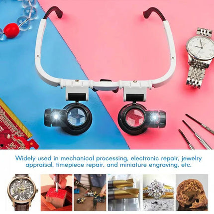 Precision Vision | LED Magnifying Glasses with 8x, 15x, 23x Magnification | Hands-Free Design for Detailed Work 4