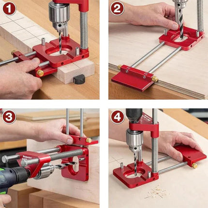 Precision Woodworking Tool | Adjustable Drilling Locator for Accurate Holes | Lightweight Design for Easy Use 1