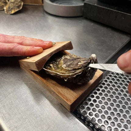 Oyster Shucker with Wooden Handle, Oyster Opener and Shucking Tool, Seafood Kitchen Gadget for Home Chefs