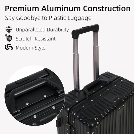 Premium Aluminium Carry-On Luggage with TSA Lock & Silent Wheels | Durable Design for Effortless Travel 2
