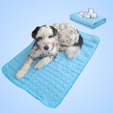 Premium Dog Cooling Mat with Ice Silk Fabric | Portable Relief for Hot Days 0
