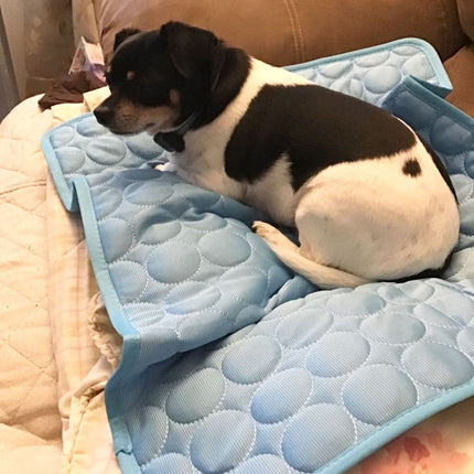 Premium Dog Cooling Mat with Ice Silk Fabric | Portable Relief for Hot Days 1