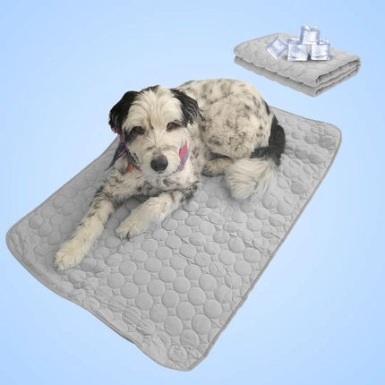 Premium Dog Cooling Mat with Ice Silk Fabric | Portable Relief for Hot Days 3