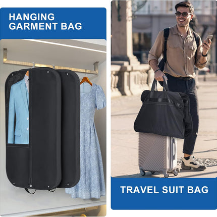 Premium Garment Bag Set | Waterproof Oxford Suit Cover with Gusset & Pockets for Travel and Storage 3
