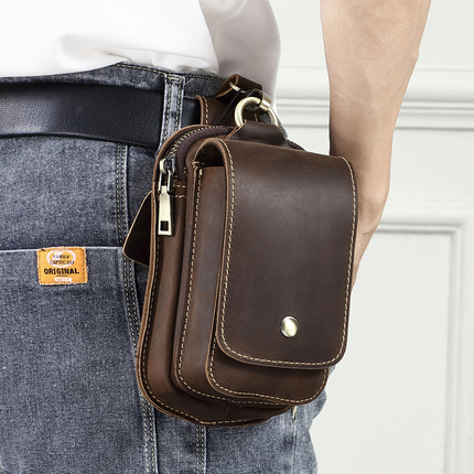 Premium Leather Waist Pack for Men with Adjustable Strap | Stylish & Durable Bumbag for Organized Essentials 0