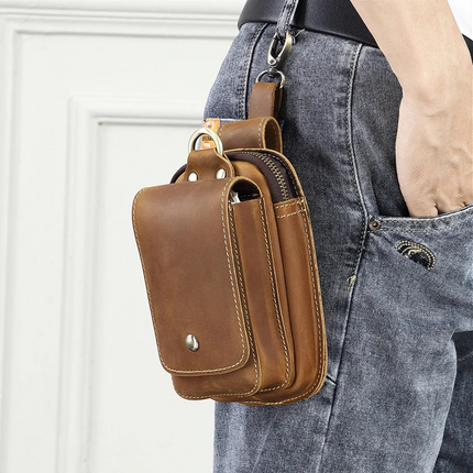 Premium Leather Waist Pack for Men with Adjustable Strap | Stylish & Durable Bumbag for Organized Essentials 3
