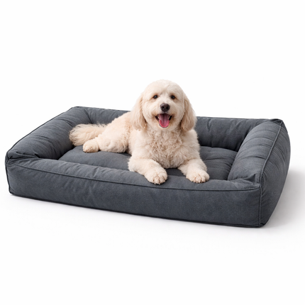 Premium Orthopedic Dog Bed | Waterproof Memory Foam with 360-Degree Bolster | Joint Support for Large Breeds 1