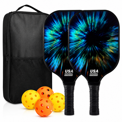 Premium Pickleball Paddle Set with Lightweight Graphite Rackets | Complete Equipment for Family Fun and Enhanced Control 0