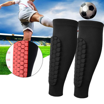 Premium Soccer Shin Guards | Honeycomb Design for Ultimate Protection | Breathable Comfort for All Players 0