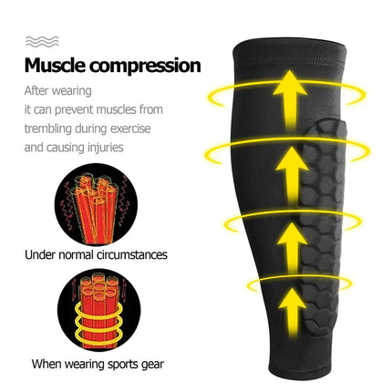 Premium Soccer Shin Guards | Honeycomb Design for Ultimate Protection | Breathable Comfort for All Players 2