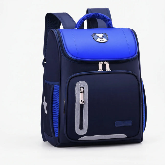 Kids Backpack for Elementary School, Bear School Backpacks with Clamshell Zipper