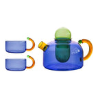 Green and Blue / Teapot + 2 cups