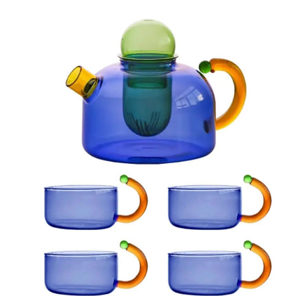 Colorful Borosilicate Glass Teapot, Cute Tea Maker for Tea Lovers – image 6