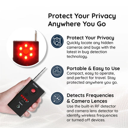 Privacy Guardian | RF Bug Detector for Hidden Cameras with Advanced Technology | Essential Tool for Personal Privacy Protection 6