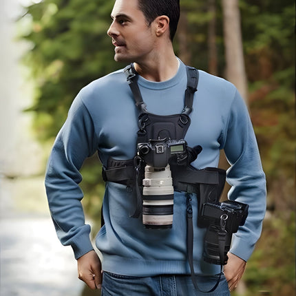 Pro-Photographer Dual-Camera Support Harness with Quick-Access Design | Lightweight & Breathable for Comfort 1