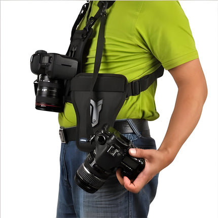 Pro-Photographer Dual-Camera Support Harness with Quick-Access Design | Lightweight & Breathable for Comfort 3