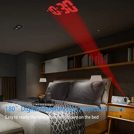 Projection Alarm Clock, LED Digital Clock with Temperature – image 5