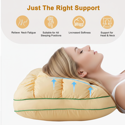 Puff Pillow | Best Pillow for Neck Pain with Fluffy Soft Design | Ergonomic Support for Ultimate Comfort 2