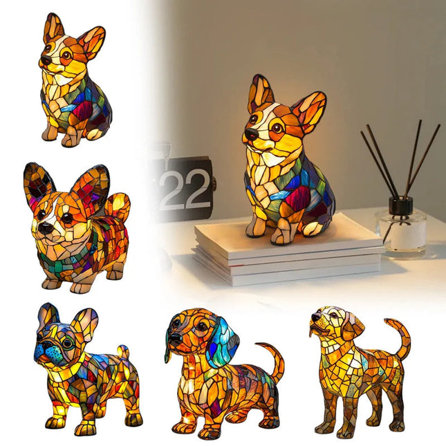 Puppy Art | LED Desk Lamp with Glare-Free Lighting & Unique Resin Design for Cozy Ambiance 1