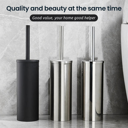 PureSteel | Stainless Steel Toilet Brush Set with Wall-Mounted Holder | Elegant Design for Tidy Bathrooms 4