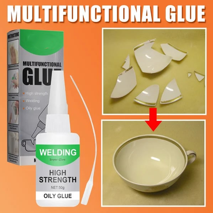 Super Glue for Plastic and Ceramic, Clear Heavy Duty Adhesive for Quick Repairs