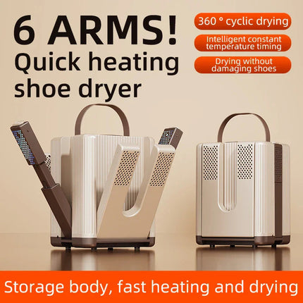 QuickDry | Six-Arm Electric Shoe Dryer with Rapid Heating Technology | Foldable Design for Convenient Use 4