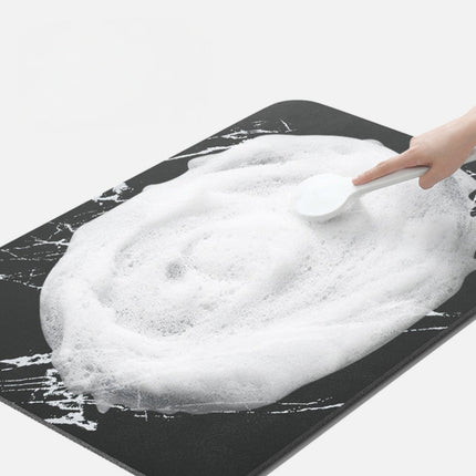 Quick Dry Diatom Stone Bath Mat with Non-Slip Base | Modern Marble Design for Moisture Control 5