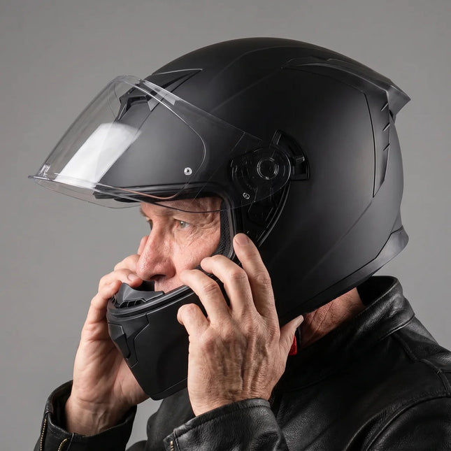 Racing | Full Face Motorcycle Helmet with Dual Visors | Comfortable Design for Daily Riding 1