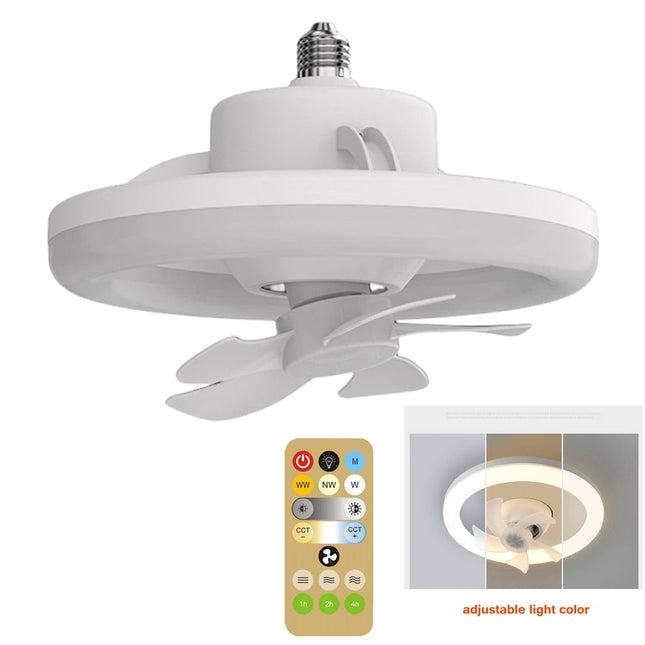 Radiant Rotating Ceiling Fan Lamp with Remote Control & Adjustable Lighting 1