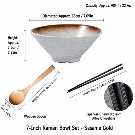 Japanese Creative Tableware Set - Elegant Bamboo Hat | Ceramic Bowl Set with Unique Design - Perfect for Ramen, Rice & Soup