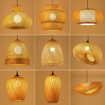 Rattan Pendant Lamp | Handmade Natural Lighting Fixture with Soft Glow | Rustic Decor for Cozy Atmosphere 2
