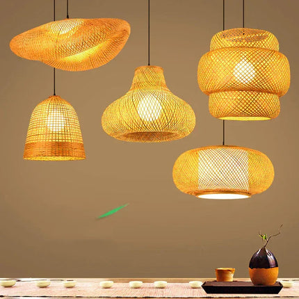 Rattan Pendant Lamp | Handmade Natural Lighting Fixture with Soft Glow | Rustic Decor for Cozy Atmosphere 3