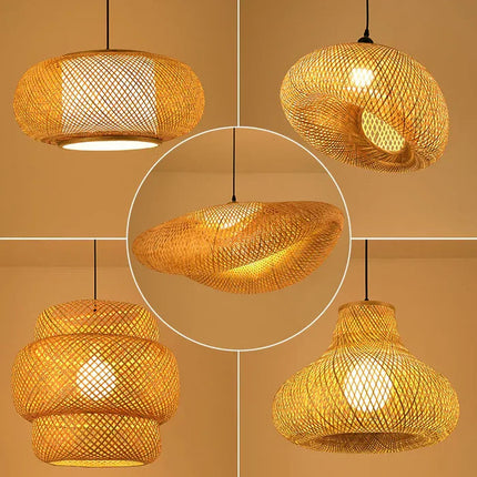 Rattan Pendant Lamp | Handmade Natural Lighting Fixture with Soft Glow | Rustic Decor for Cozy Atmosphere 5