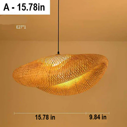 Rattan Pendant Lamp | Handmade Natural Lighting Fixture with Soft Glow | Rustic Decor for Cozy Atmosphere 6