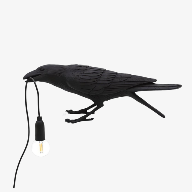 Raven Sculpture Table Lamp | Resin Bird Design with Warm Ambient Light | Unique Home Decor Accent 1