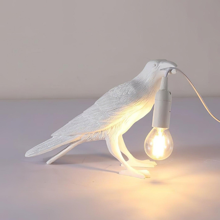 Raven Sculpture Table Lamp | Resin Bird Design with Warm Ambient Light | Unique Home Decor Accent 5