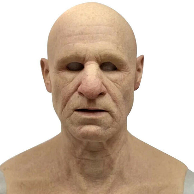 Realistic Latex Mask | Old Man Halloween Mask with Detailed Texture | Comfortable Fit for Immersive Costumes 1