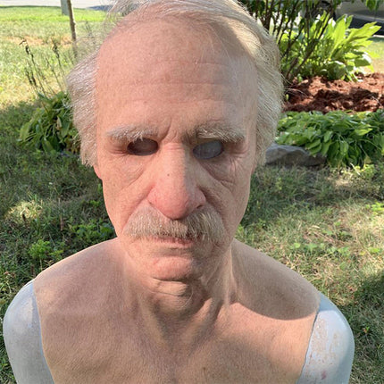 Realistic Latex Mask | Old Man Halloween Mask with Detailed Texture | Comfortable Fit for Immersive Costumes 2